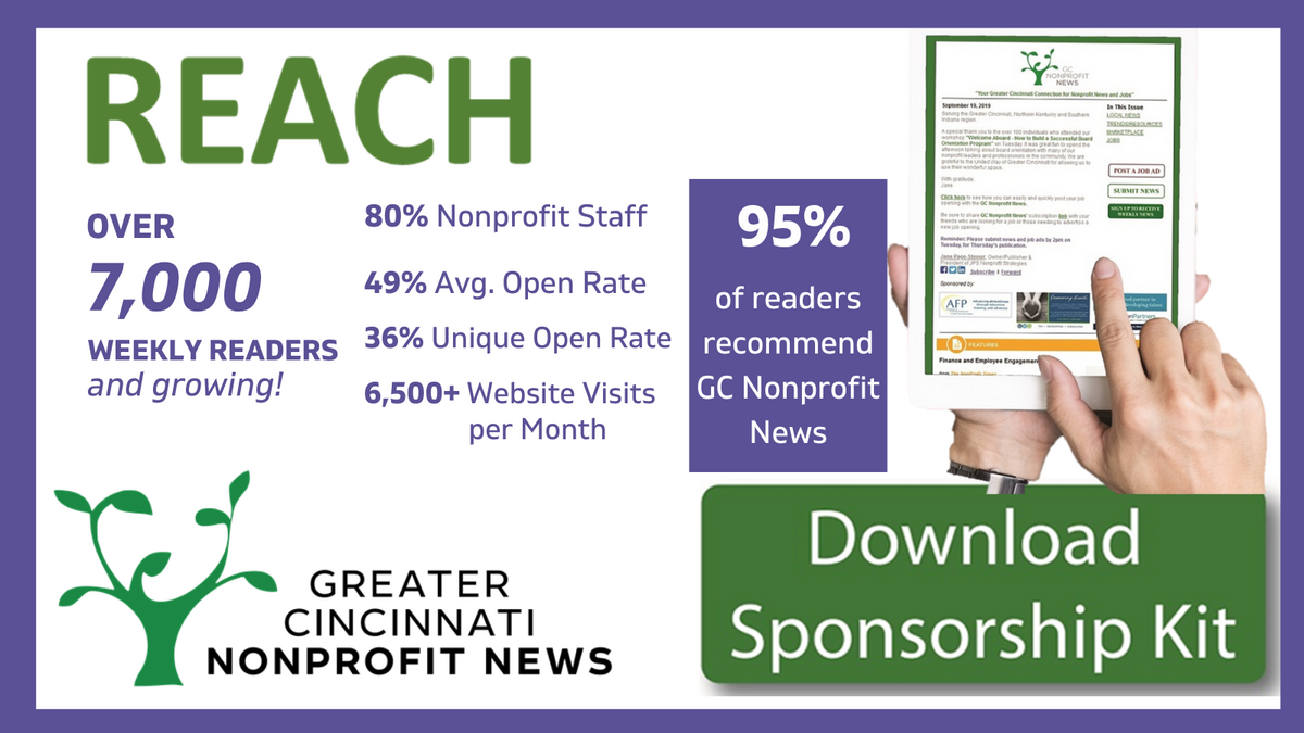 GC Nonprofit News logo and Reach banner